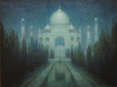 Taj Mahal by Moonlight by Charles William Bartlett